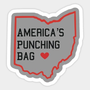 Ohio - America's Punching Bag Sticker